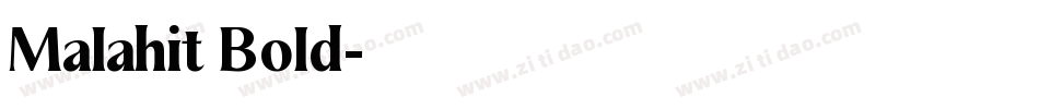 Malahit Bold字体转换
